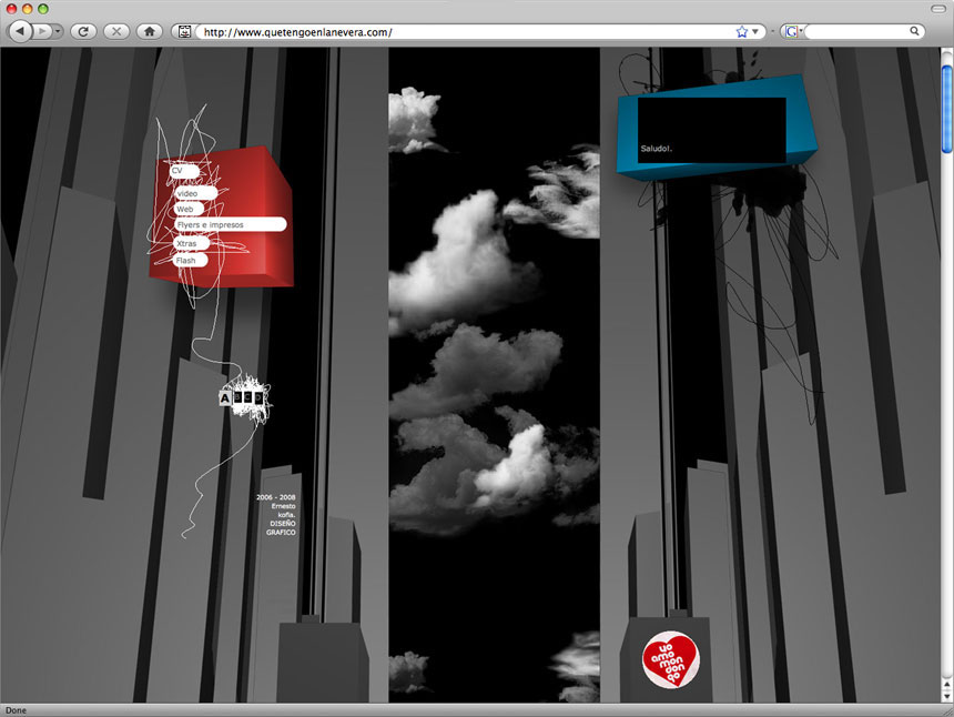 Diseño experimental web animada